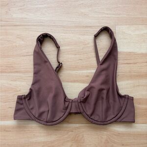 Skatie Hart Bikini Top in Coconut Brown